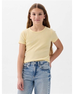 Детская хлопковая футболка, желтый Gap