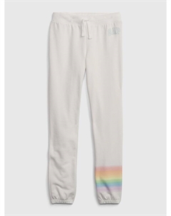 Детские спортивные штаны с логотипом, белый Gap