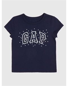 Детская футболка с логотипом, синий Gap