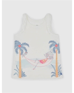 Майка с принтом, белый Gap