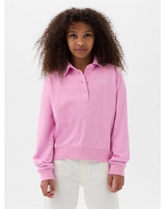 Детская толстовка с воротником, розовый Gap