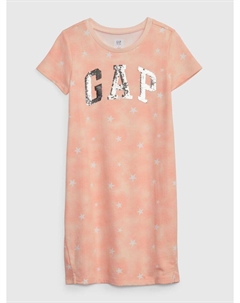 Детское платье с логотипом., оранжевый Gap