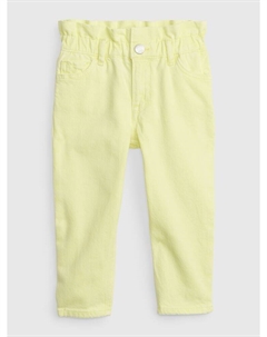 Джинсы мом стрейч, желтый Gap