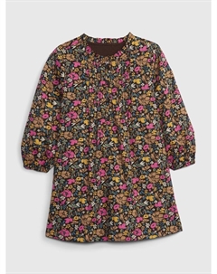 Платье с цветочным узором, коричневый Gap