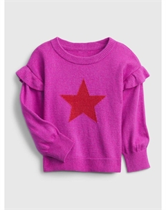 Свитер со звездой, фиолетовый Gap