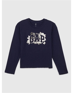 Детская футболка с металлическим логотипом, синий Gap