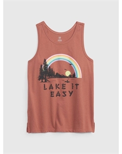 Детский топ радужного цвета из органического материала, коричневый Gap