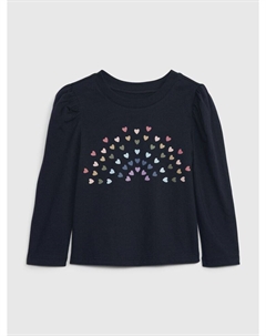 Футболка с принтом, синий Gap