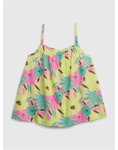 Детский топ с цветочным узором на бретелях, мультиколор Gap