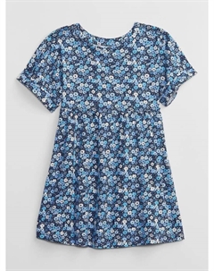 Платье с узором, синий Gap