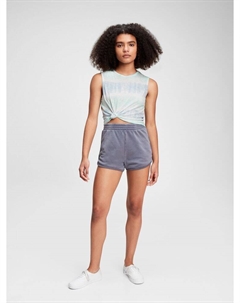 Шорты с высокой посадкой и принтом «дельфин» для подростков, синий Gap