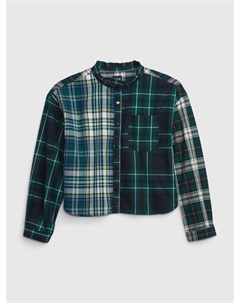 Детская клетчатая рубашка, зеленый Gap