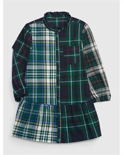 Клетчатое платье, зеленый Gap
