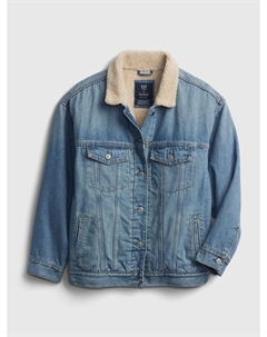 Детская утепленная джинсовая куртка, синий Gap