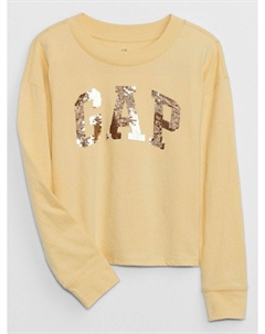 Детская футболка с металлическим логотипом, желтый Gap