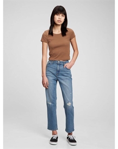 Джинсы с высокой посадкой для подружки-подростка, синий Gap