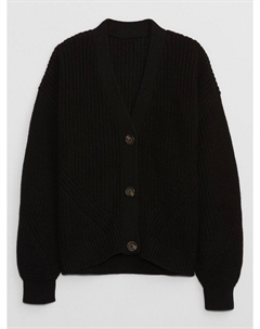 Детский кардиган на пуговицах, черный Gap