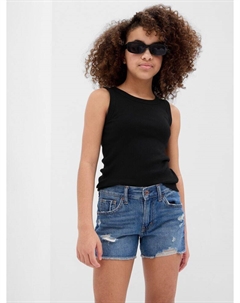 Детский топ в рубчик, черный Gap