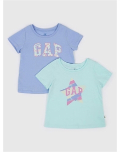 Футболки с логотипом, 2 шт., синий Gap