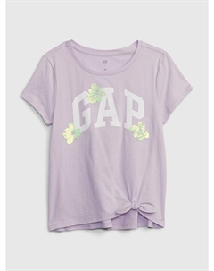 Детская футболка с логотипом, фиолетовый Gap
