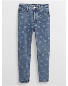 Детские джинсы mom с высокой посадкой., синий Gap