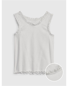 Майка с кружевом, белый Gap