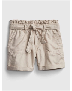 Детские шорты с завышенной талией, бежевый Gap