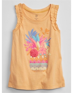 Майка, оранжевый Gap