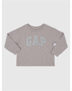 Футболка с логотипом, серый Gap