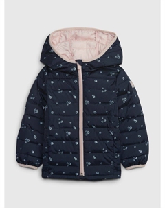 Стеганая куртка с капюшоном coldcontrol, синий Gap