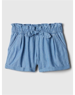 Шорты из шамбре, синий Gap