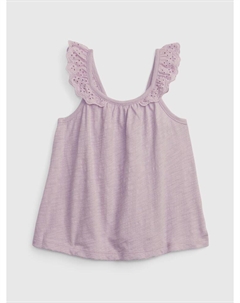 Майка с рюшами, фиолетовый Gap