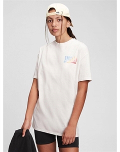 Подростковая футболка-туника nirvana, белый Gap