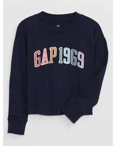 Детская футболка с металлическим логотипом, синий Gap