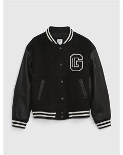 Детский шерстяной бомбер, черный Gap