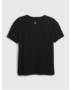Детская футболка с карманом, черный Gap