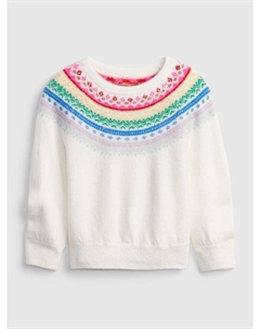 Вязаный свитер с узорами, мультиколор Gap