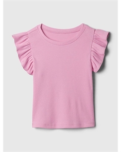 Топ с рюшами, розовый Gap