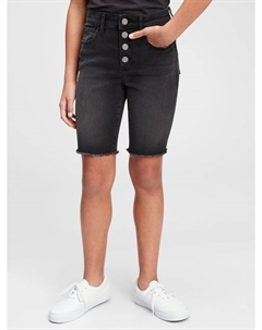 Детские джинсовые шорты с высокой посадкой, черный Gap