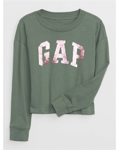 Детская футболка с металлическим логотипом, зеленый Gap