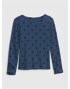 Футболка в горошек, синий Gap