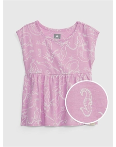 Топ из органической баски, розовый Gap