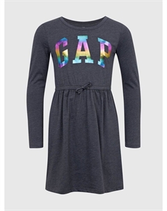Детское платье с логотипом., серый Gap