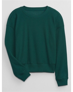 Детский свитер в рубчик, зеленый Gap