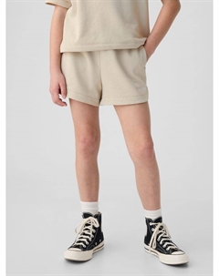 Детские шорты с логотипом, бежевый Gap