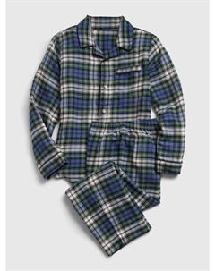 Детская пижама в клетку, синий Gap