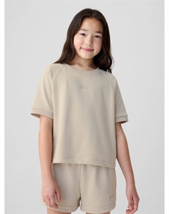 Детская толстовка с короткими рукавами, бежевый Gap