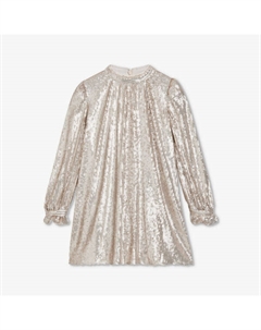 Платье Sadie с высоким воротом, украшенное пайетками, 3-12 лет, серебряный Whistles