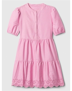 Детское платье с рюшами, розовый Gap