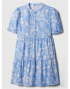Детское платье с рюшами, синий Gap